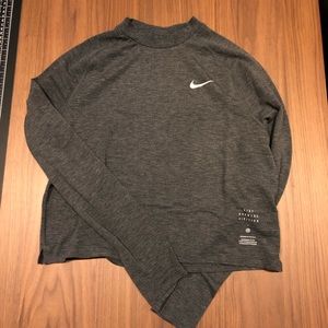 Nike run division mock neck crop top